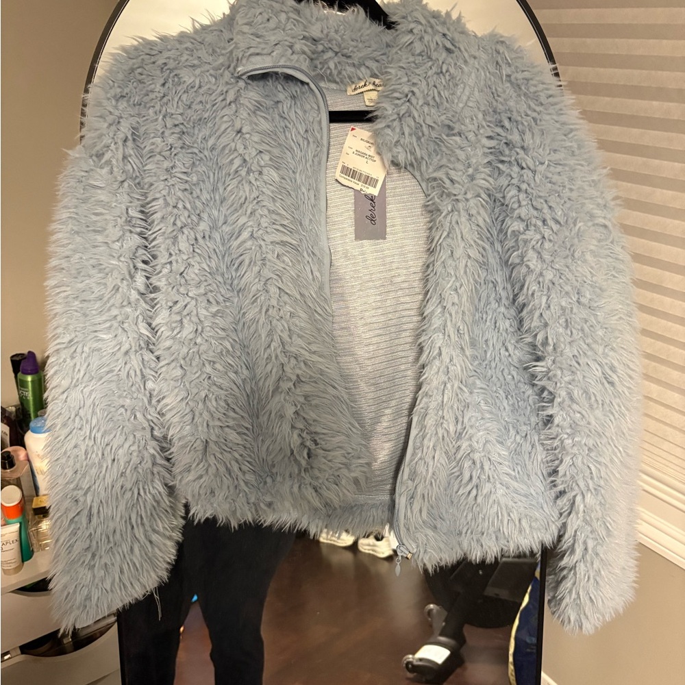 Fuzzy Light Blue Jacket